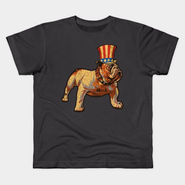 Mack the Bulldog Kids T-Shirt by Midcenturydave